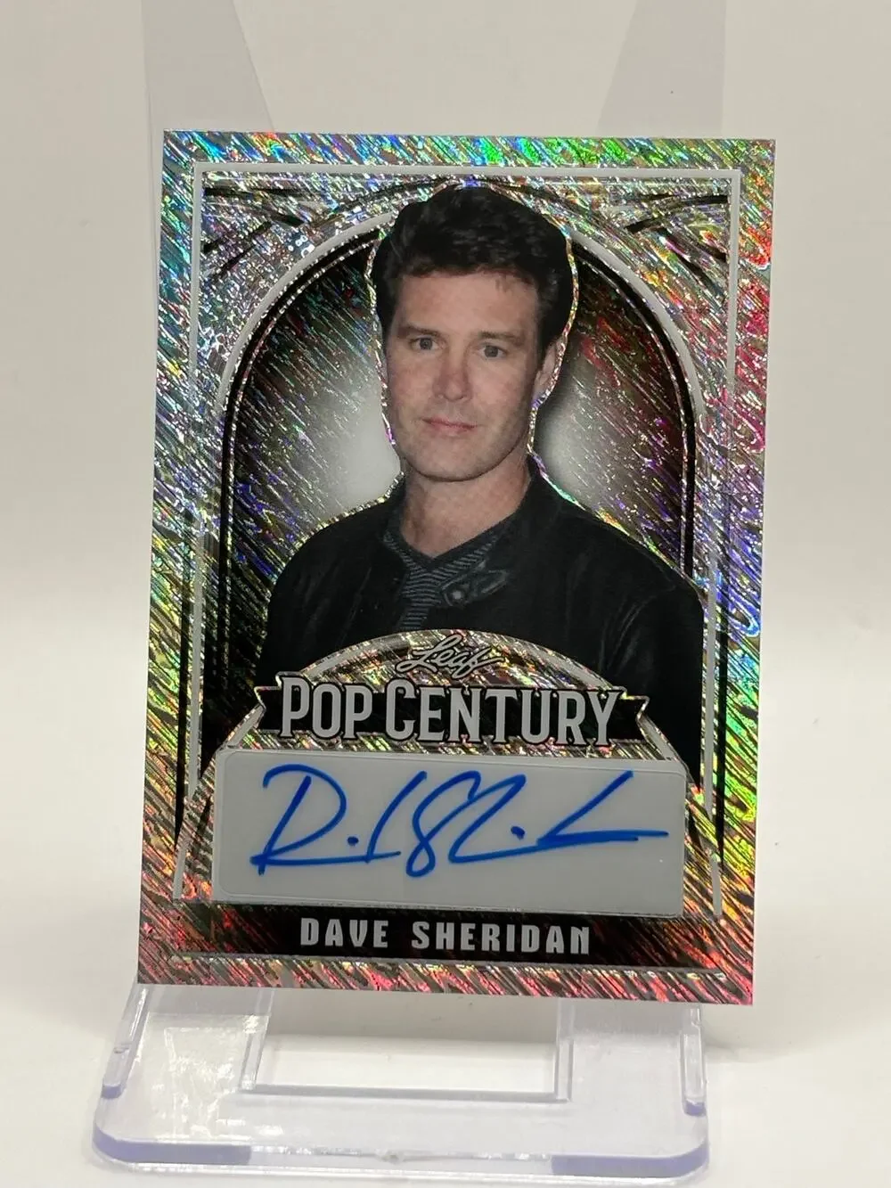 2024 Leaf Metal Pop Century Dave Sheridan Silver Shimmer Auto 18/20 Scary Movie